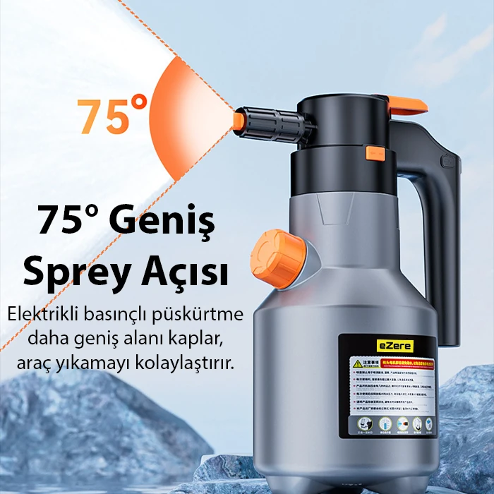 EZERE 2L Yüksek Basınçlı Şarjlı Köpük Makinası Oto Yıkama Pompası Köpük Püskürtücü-(5775) 3 EZERE 2L Yüksek Basınçlı Şarjlı Köpük Makinası Oto Yıkama Pompası Köpük Püskürtücü-(5775) - Görsel 3