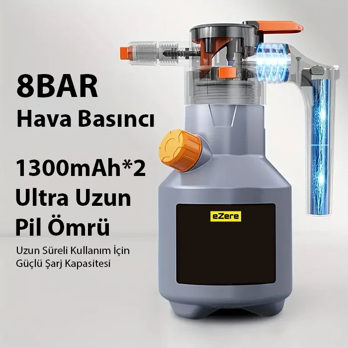 EZERE 2L Yüksek Basınçlı Şarjlı Köpük Makinası Oto Yıkama Pompası Köpük Püskürtücü-(5775) 4 EZERE 2L Yüksek Basınçlı Şarjlı Köpük Makinası Oto Yıkama Pompası Köpük Püskürtücü-(5775) - Görsel 4