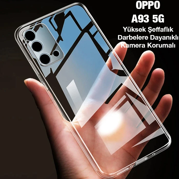 ALLY OPPO A93 5G Kamera Lens Korumalı Şeffaf Silikon Kılıf 2 ALLY OPPO A93 5G Kamera Lens Korumalı Şeffaf Silikon Kılıf - Görsel 2
