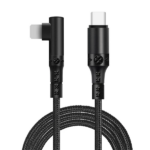 ALLY Type-C to İPhone 20w Lightning Hızlı Şarj Kablosu Oyuncu 90 Derece Kablo-(5775)
