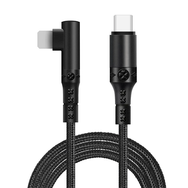 ALLY Type-C to İPhone 20w Lightning Hızlı Şarj Kablosu Oyuncu 90 Derece Kablo-(5775) 1 ALLY Type-C to İPhone 20w Lightning Hızlı Şarj Kablosu Oyuncu 90 Derece Kablo-(5775)
