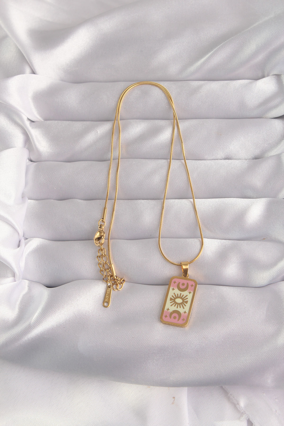 316L Çelik Gold Renk Karışık Mineli Ay Figür Tarot Kolye 5886 2 316L Çelik Gold Renk Karışık Mineli Ay Figür Tarot Kolye 5886 - Görsel 2