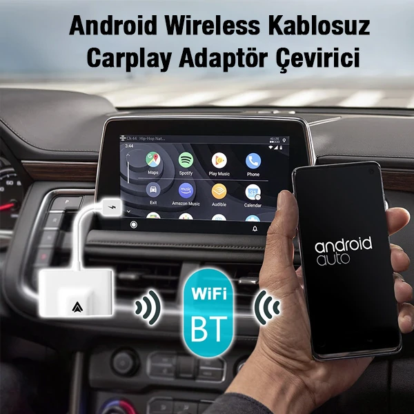 Ally Usb+Type-C Android Kablosuz Carplay Adaptör Çevirici - Youtube Netflix Tiktok Video Yansıtıcı 4 Ally Usb+Type-C Android Kablosuz Carplay Adaptör Çevirici - Youtube Netflix Tiktok Video Yansıtıcı - Görsel 4