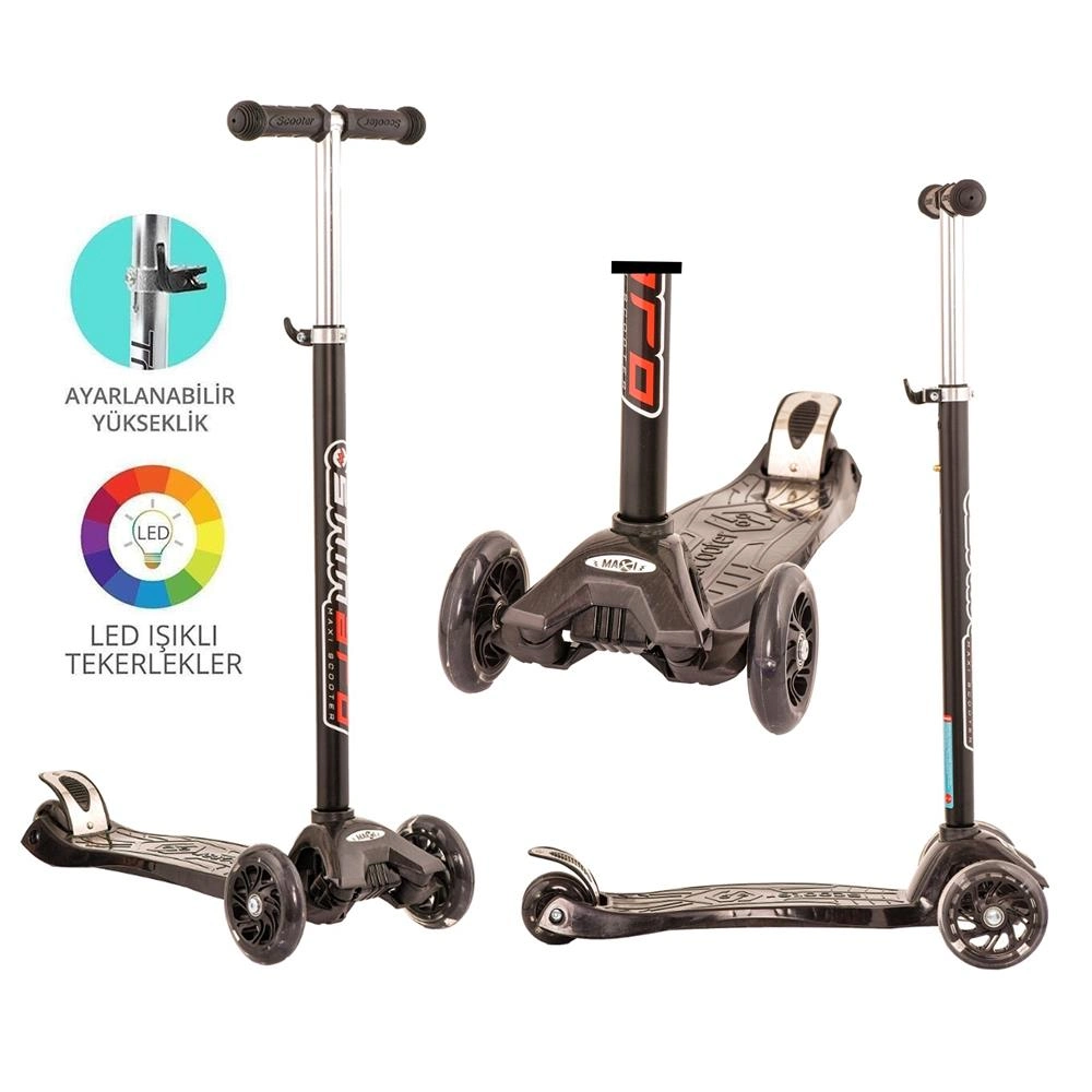 MAXİ TWİST IŞIKLI SCOOTER SİYAH 1 MAXİ TWİST IŞIKLI SCOOTER SİYAH