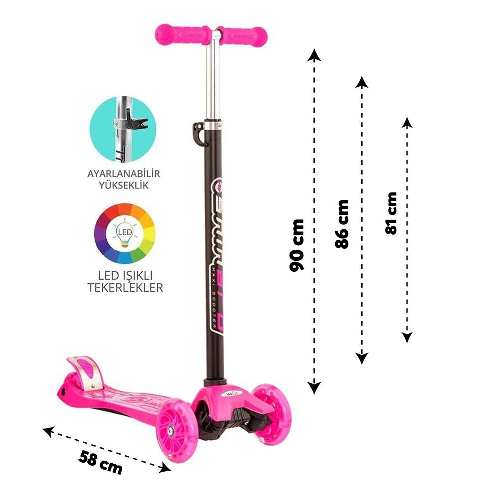 Torutoys Maxi Twist Işıklı Scooter Pembe 3 Torutoys Maxi Twist Işıklı Scooter Pembe - Görsel 3