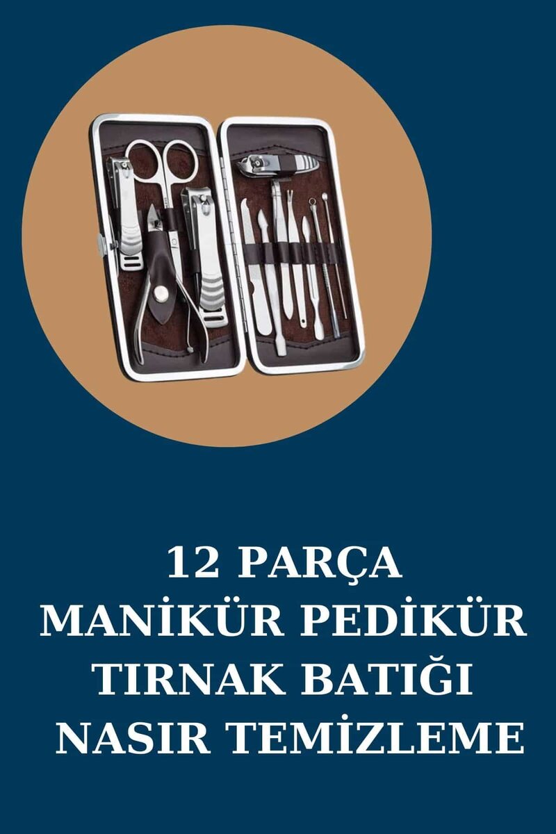 12 Parça Manikür Pedikür Seti Özel Deri Çanta El Ayak Bakımı Akne ve Sivilce Temizleme 2 12 Parça Manikür Pedikür Seti Özel Deri Çanta El Ayak Bakımı Akne ve Sivilce Temizleme - Görsel 2