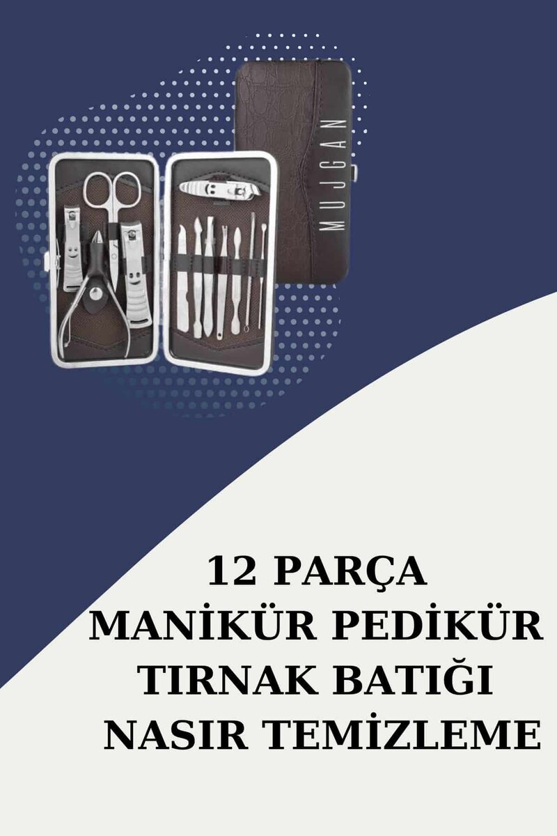 12 Parça Paslanmaz Çelik Kompakt ve Taşınabilir Manikür Makası Tırnak Makası 2 12 Parça Paslanmaz Çelik Kompakt ve Taşınabilir Manikür Makası Tırnak Makası - Görsel 2