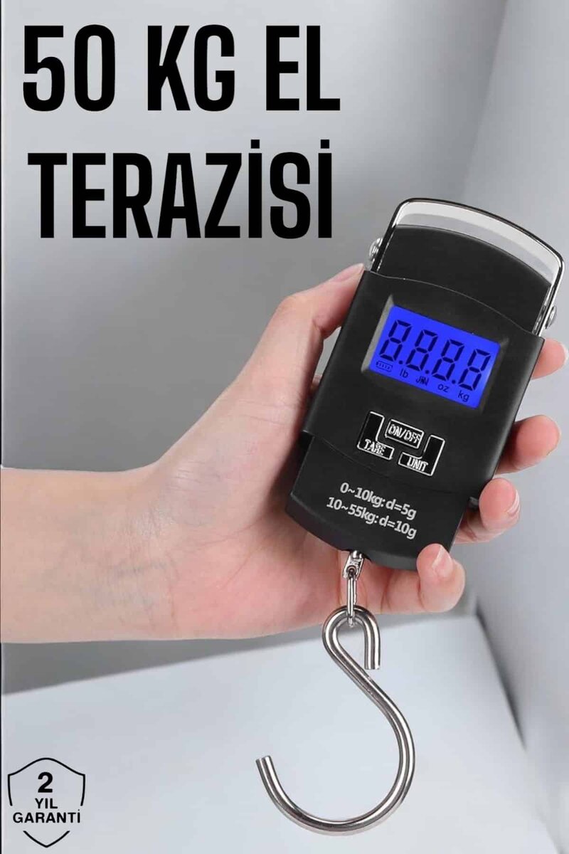 50 Kg El Kantarı Ağırlık Ölçer Dijital Ekranlı Kancalı Portatif 1 50 Kg El Kantarı Ağırlık Ölçer Dijital Ekranlı Kancalı Portatif