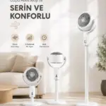 Sessiz Çalışma Özelliğiyle Rahat Kullanım Sunan Dikey Vantilatör