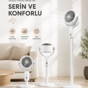 Sessiz Çalışma Özelliğiyle Rahat Kullanım Sunan Dikey Vantilatör