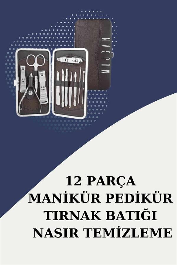 12 Parça Paslanmaz Çelik Kompakt ve Taşınabilir Manikür Makası Tırnak Makası 1 12 Parça Paslanmaz Çelik Kompakt ve Taşınabilir Manikür Makası Tırnak Makası