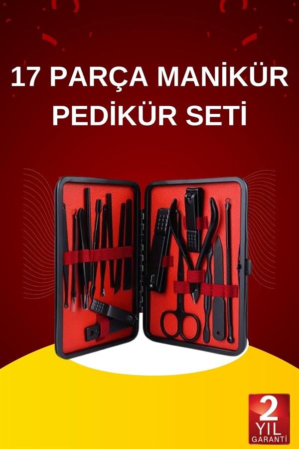 17 Parça El Ayak Bakım Seti Tırnak Temizleme Manikür Pedikür Cımbız Törpü Tırnak Makası 2 17 Parça El Ayak Bakım Seti Tırnak Temizleme Manikür Pedikür Cımbız Törpü Tırnak Makası - Görsel 2