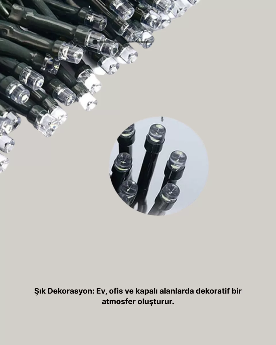 Uzun Ömürlü LED Teknolojili 10 Metre Şık Işıklı Süsleme Seti 2 Uzun Ömürlü LED Teknolojili 10 Metre Şık Işıklı Süsleme Seti - Görsel 2