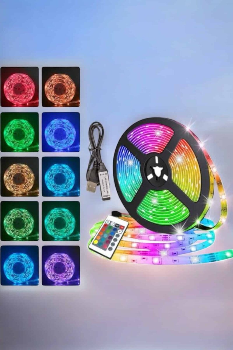 Yeni Nesil RGB Işıklı 10Metre Şerit Led Kumandalı Şarj Edilebilir 3 Yeni Nesil RGB Işıklı 10Metre Şerit Led Kumandalı Şarj Edilebilir - Görsel 3