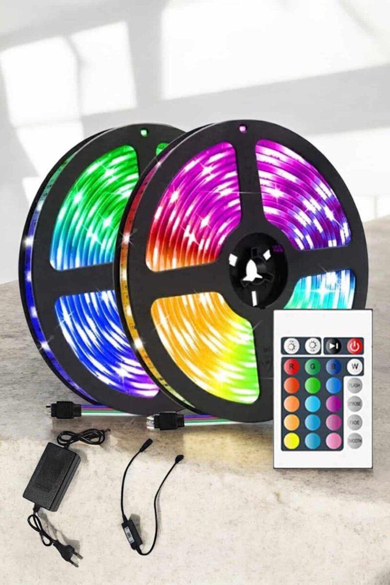 Yeni Nesil RGB Işıklı 10Metre Şerit Led Kumandalı Şarj Edilebilir 2 Yeni Nesil RGB Işıklı 10Metre Şerit Led Kumandalı Şarj Edilebilir - Görsel 2