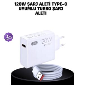 120W Mi Turbo Destekli Hızlı Şarj Cihazı Type-C Uyumlu Akım Korumalı