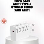 120W Güçlü Hızlı Şarj Adaptörü ve Type-C Kablo Seti – Güvenli Şarj Teknolojisi