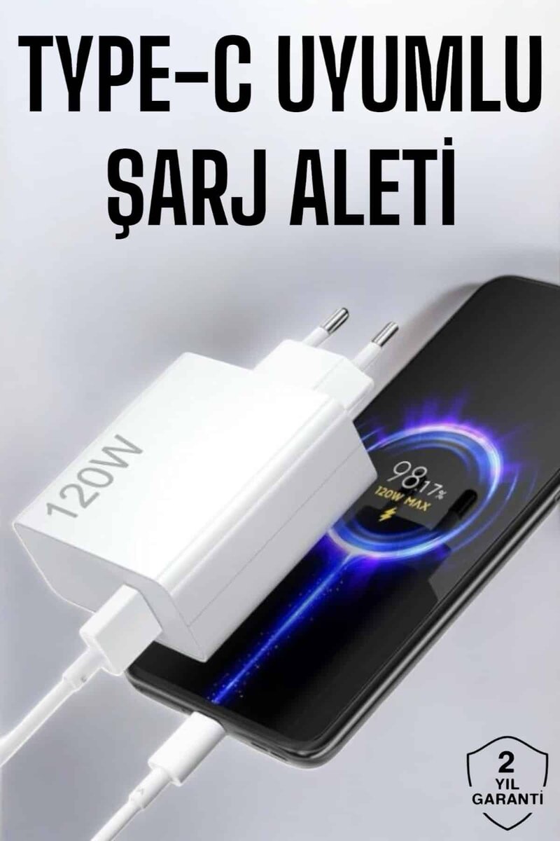 Type-C 120W Şarj Aleti Hızlı Şarj Turbo 1 Type-C 120W Şarj Aleti Hızlı Şarj Turbo
