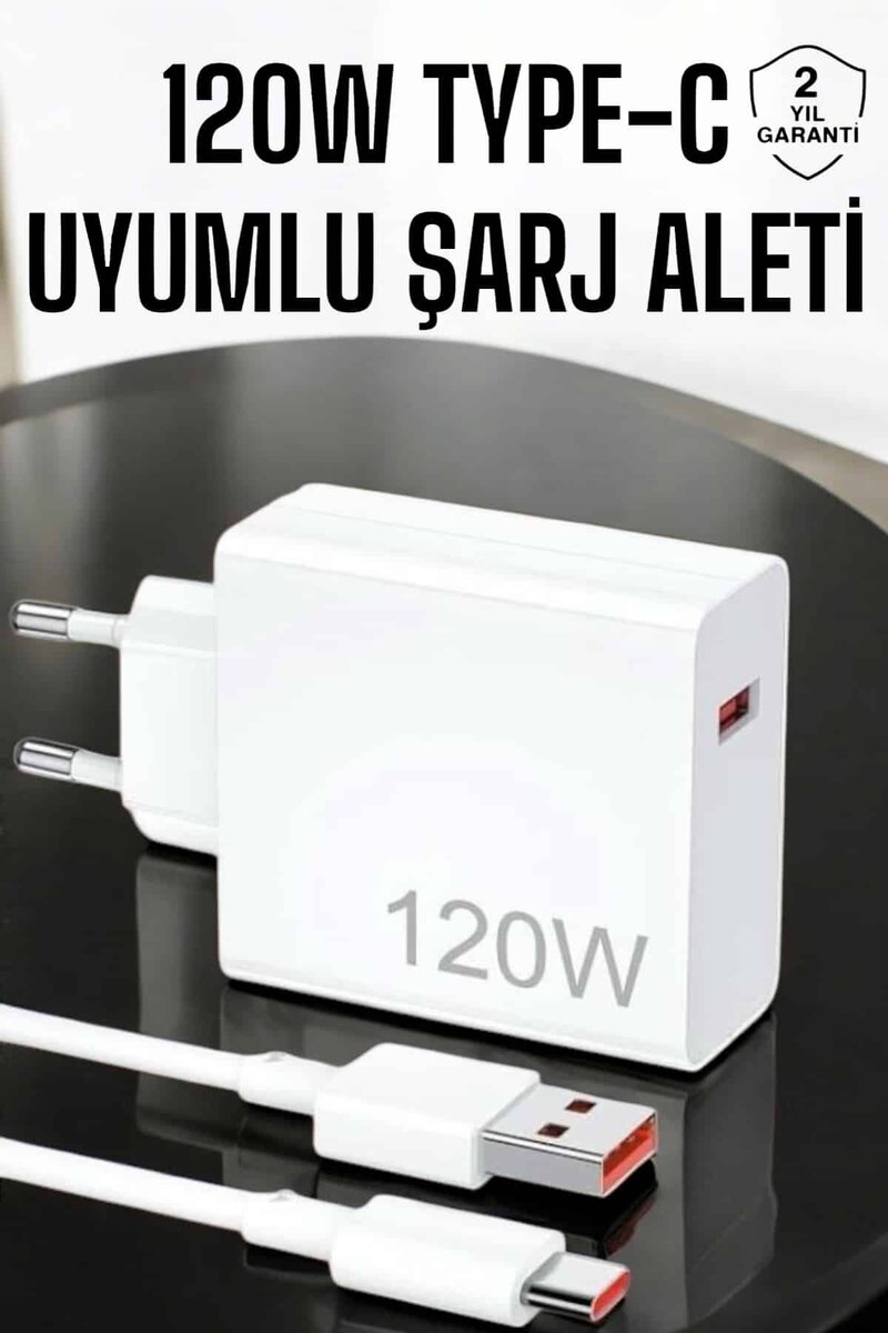 120W Şarj Aleti Type-C Uyumlu Turbo Şarj Aleti 1 120W Şarj Aleti Type-C Uyumlu Turbo Şarj Aleti