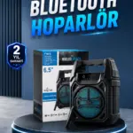 15W Güçlü Ses Çıkışlı Bluetooth Hoparlör FM Radyo ve Mikrofon Destekli