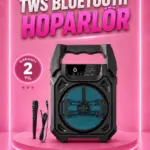Taşınabilir 6.5” Bluetooth Hoparlör USB TF Kart Mikrofonlu Şarjlı Sistem