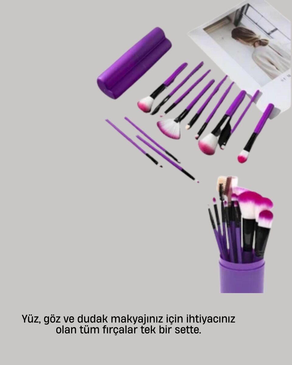Kusursuz Makyaj İçin 12 Parça Profesyonel Fırça Seti Taşınabilir Kutu Hediyeli 2 Kusursuz Makyaj İçin 12 Parça Profesyonel Fırça Seti Taşınabilir Kutu Hediyeli - Görsel 2