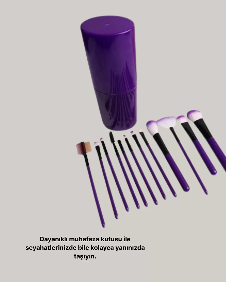 12’li Profesyonel Makyaj Fırça Seti Ultra Yumuşak Sentetik Kıllı 4 12’li Profesyonel Makyaj Fırça Seti Ultra Yumuşak Sentetik Kıllı - Görsel 4