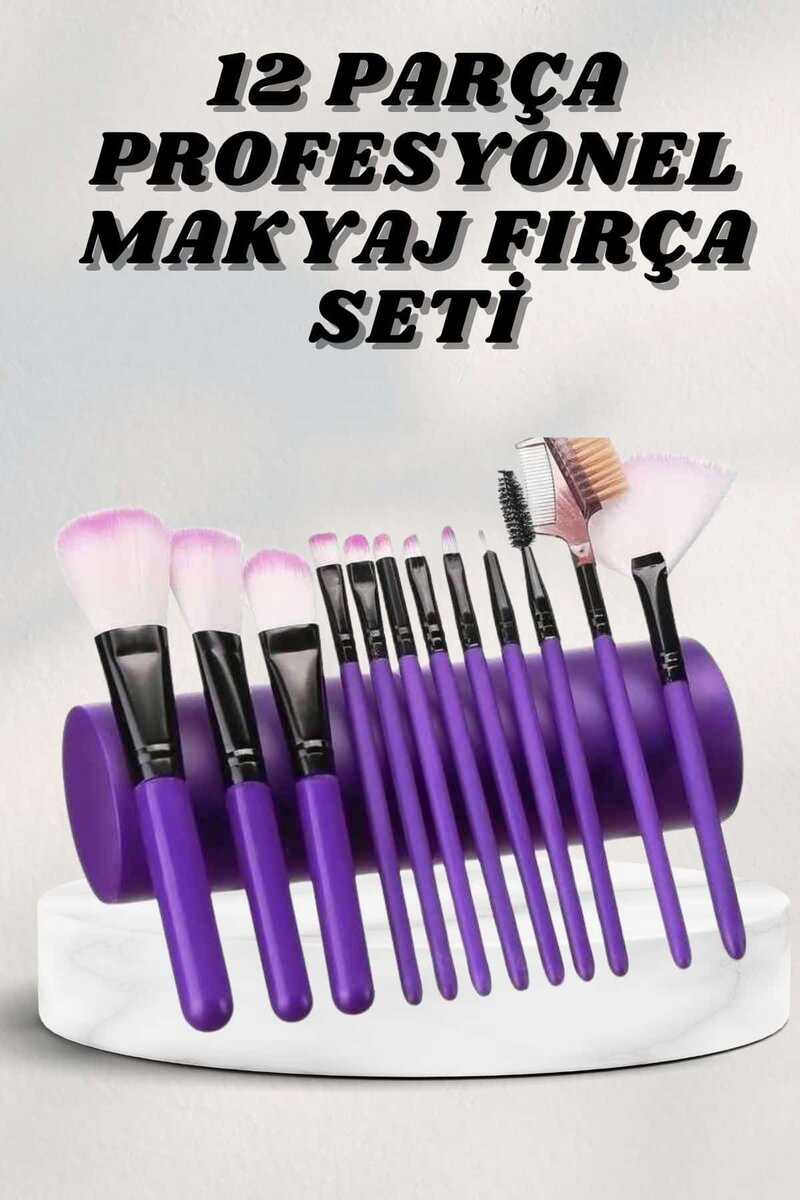 Makyaj Fırçası 12 Parça Set Yumuşak Uçlu Göz Makyajına Uygun Hafif ve Taşınabilir Çanta 1 Makyaj Fırçası 12 Parça Set Yumuşak Uçlu Göz Makyajına Uygun Hafif ve Taşınabilir Çanta