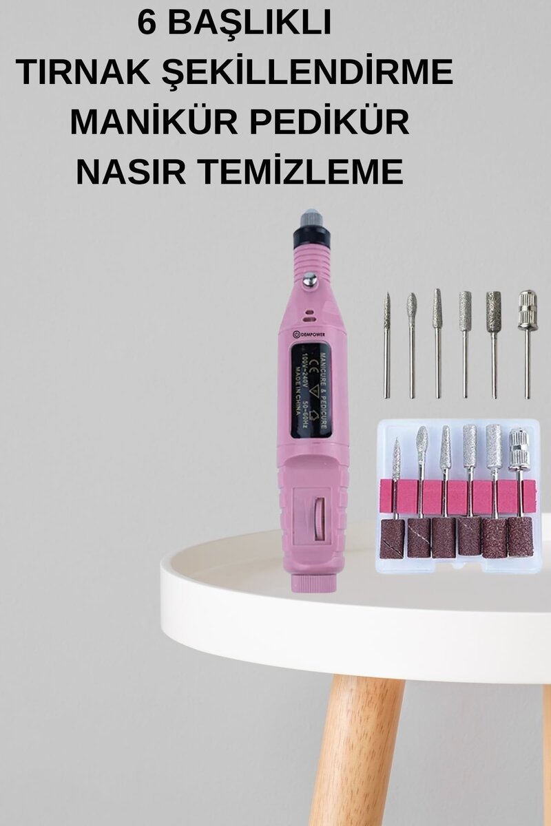 Elektrikli Manikür Pedikür Seti İkili Set 12 Parça Tırnak Bakımı Törpü Protez Çıkarma 4 Elektrikli Manikür Pedikür Seti İkili Set 12 Parça Tırnak Bakımı Törpü Protez Çıkarma - Görsel 4