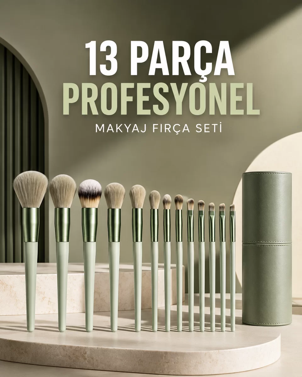 Profesyonel Makyaj Fırça Seti 13 Parça Yumuşak Kıllı Fırça Seti Far Fırçası 1 Profesyonel Makyaj Fırça Seti 13 Parça Yumuşak Kıllı Fırça Seti Far Fırçası
