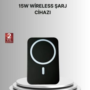 360° Döner Başlıklı MagSafe Araç Telefon Tutucu 15W Güvenli Kablosuz Şarj