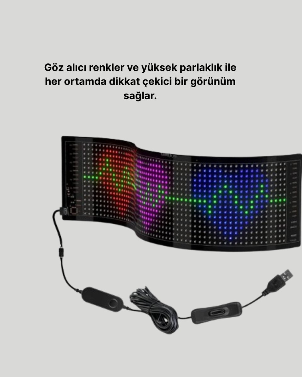 Gece Kullanıma Uygun Pixel RGB LED Panel Estetik Atmosfer Işığı 3 Gece Kullanıma Uygun Pixel RGB LED Panel Estetik Atmosfer Işığı - Görsel 3