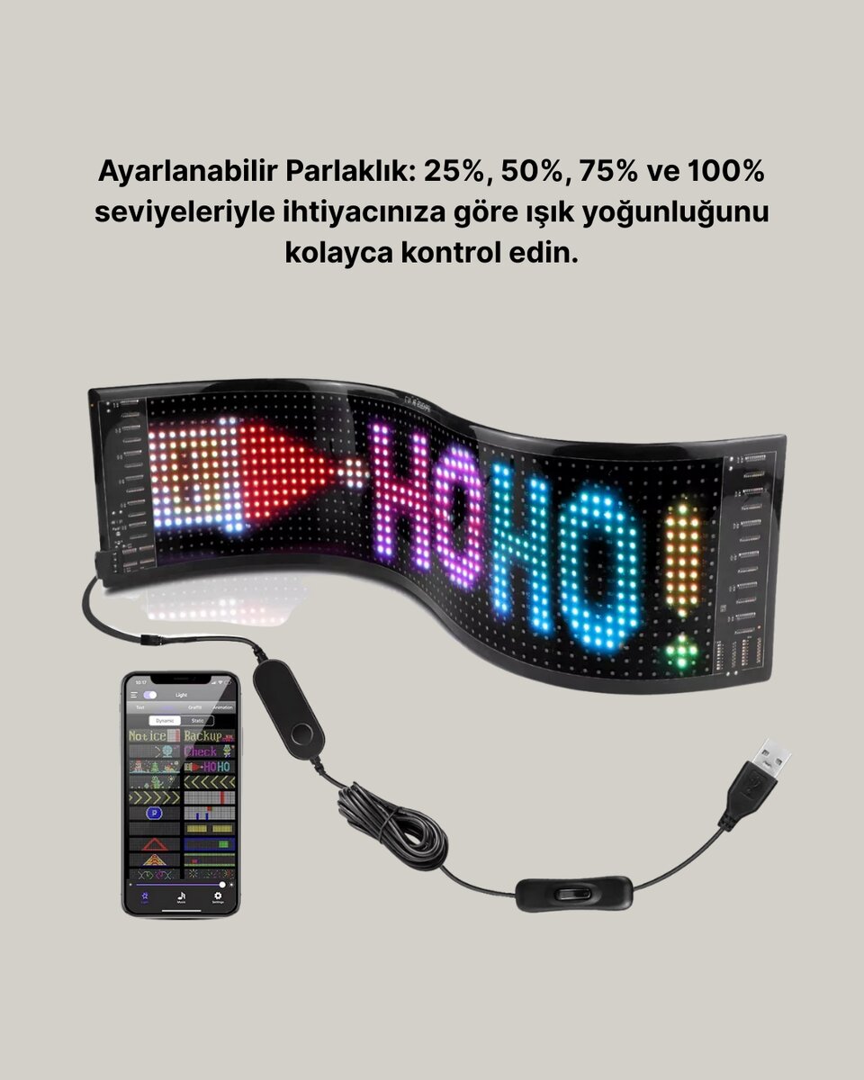 Gece Kullanıma Uygun Pixel RGB LED Panel Estetik Atmosfer Işığı 4 Gece Kullanıma Uygun Pixel RGB LED Panel Estetik Atmosfer Işığı - Görsel 4