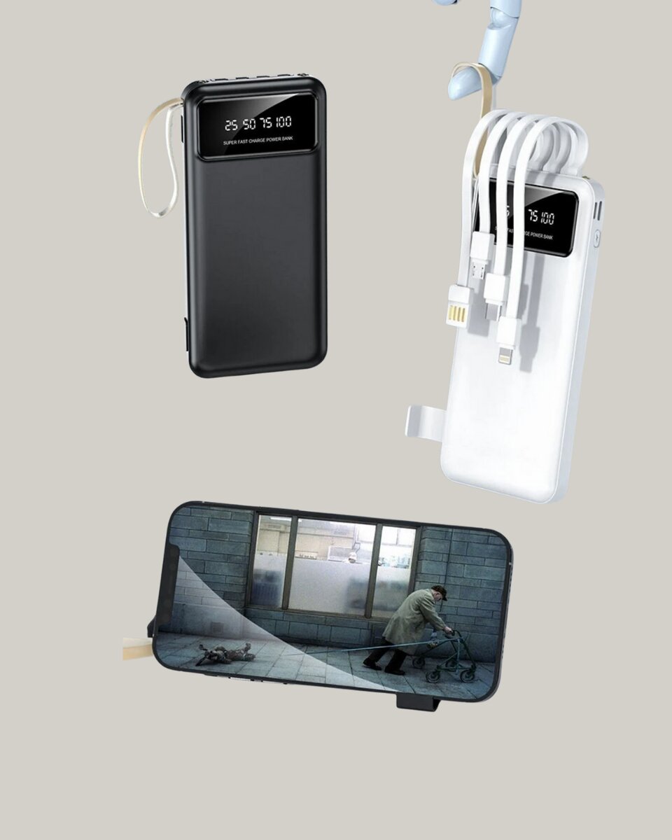 Taşınabilir 20.000 mAh Hızlı Şarj Powerbank 4 Çıkışlı 4 Taşınabilir 20.000 mAh Hızlı Şarj Powerbank 4 Çıkışlı - Görsel 4