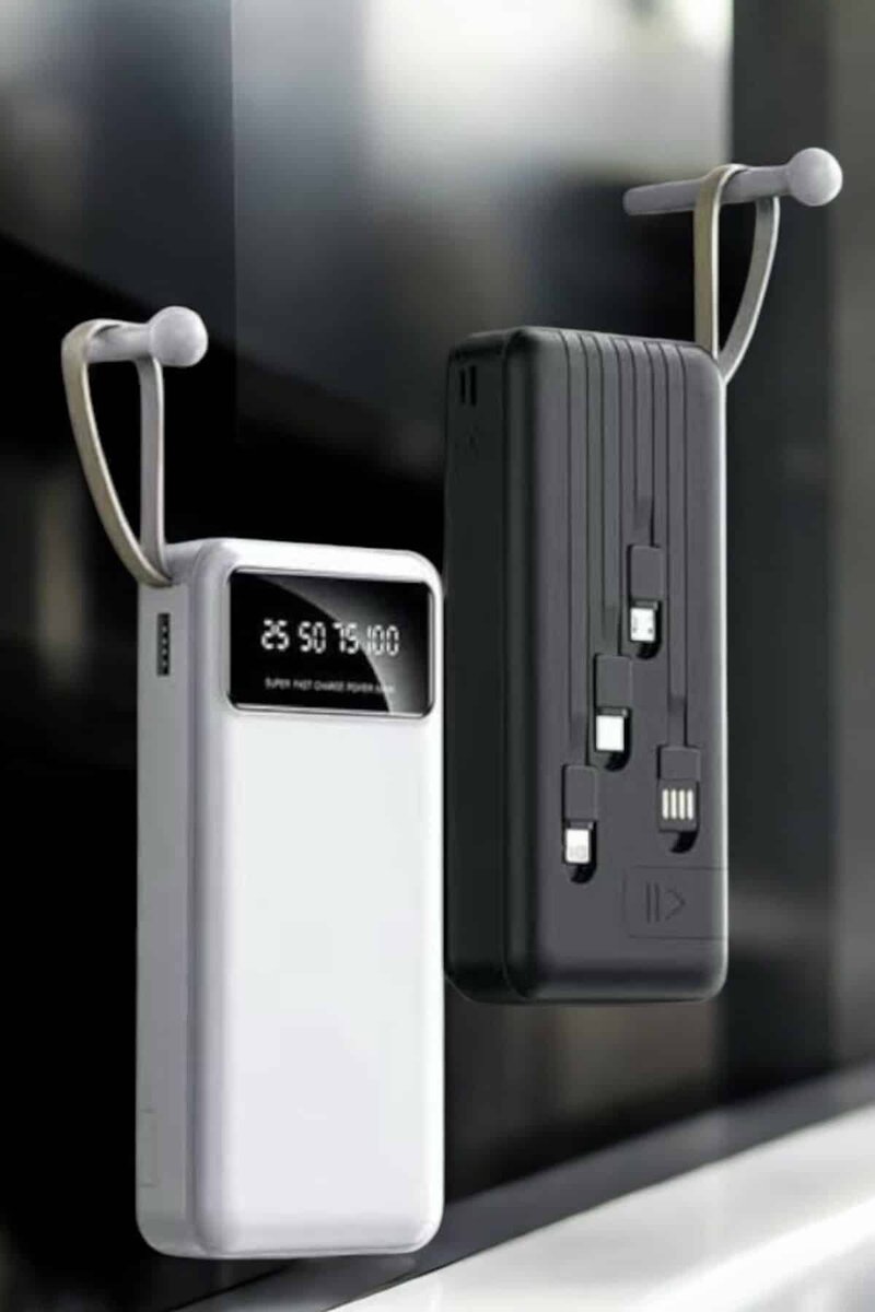 20.000 Mah Led Işıklı LCD Ekran USB Girişli Type-C Lightning Powerbank 4 20.000 Mah Led Işıklı LCD Ekran USB Girişli Type-C Lightning Powerbank - Görsel 4