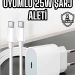 İOS Uyumlu Type-C Girişli Hızlı Şarj 15/15 Pro Max Adaptör ve Kablosu