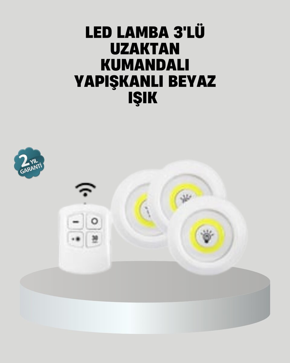 Uzaktan Kumandalı 3’lü Ayarlanabilir Spot LED Işık Seti 1 Uzaktan Kumandalı 3’lü Ayarlanabilir Spot LED Işık Seti