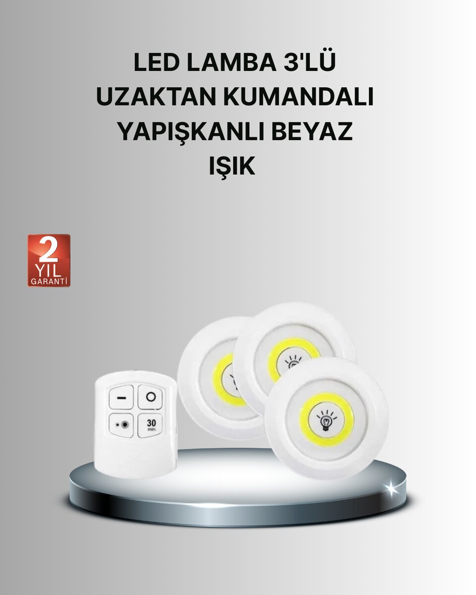 Dekoratif ve Pratik 3’lü Kumandalı Spot LED Aydınlatma 1 Dekoratif ve Pratik 3’lü Kumandalı Spot LED Aydınlatma