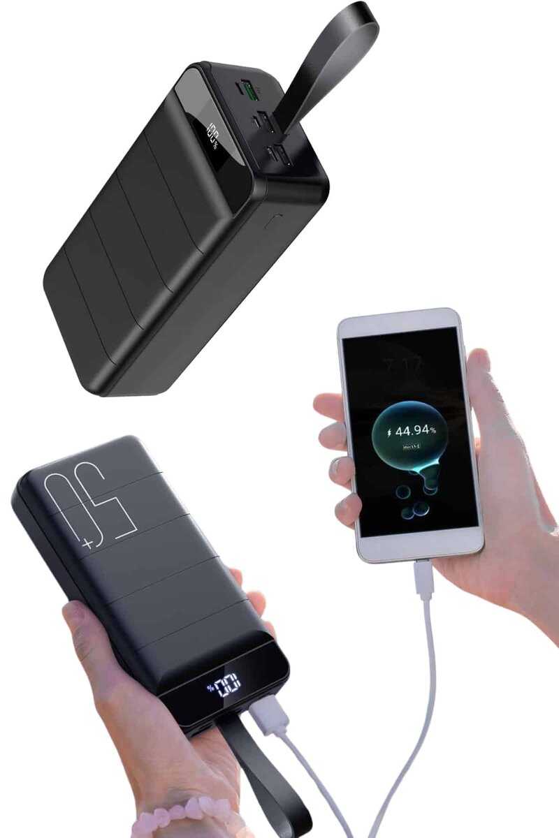 Taşınabilir Powerbank 50.000 mAh 4 Girişli Hızlı Şarj Led Göstergeli Fenerli Şarj 2 Taşınabilir Powerbank 50.000 mAh 4 Girişli Hızlı Şarj Led Göstergeli Fenerli Şarj - Görsel 2