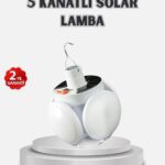 Güneş Enerjili ve USB Şarjlı LED Kamp Lambası – 5 Farklı Işık Modlu Askılı Tasarım