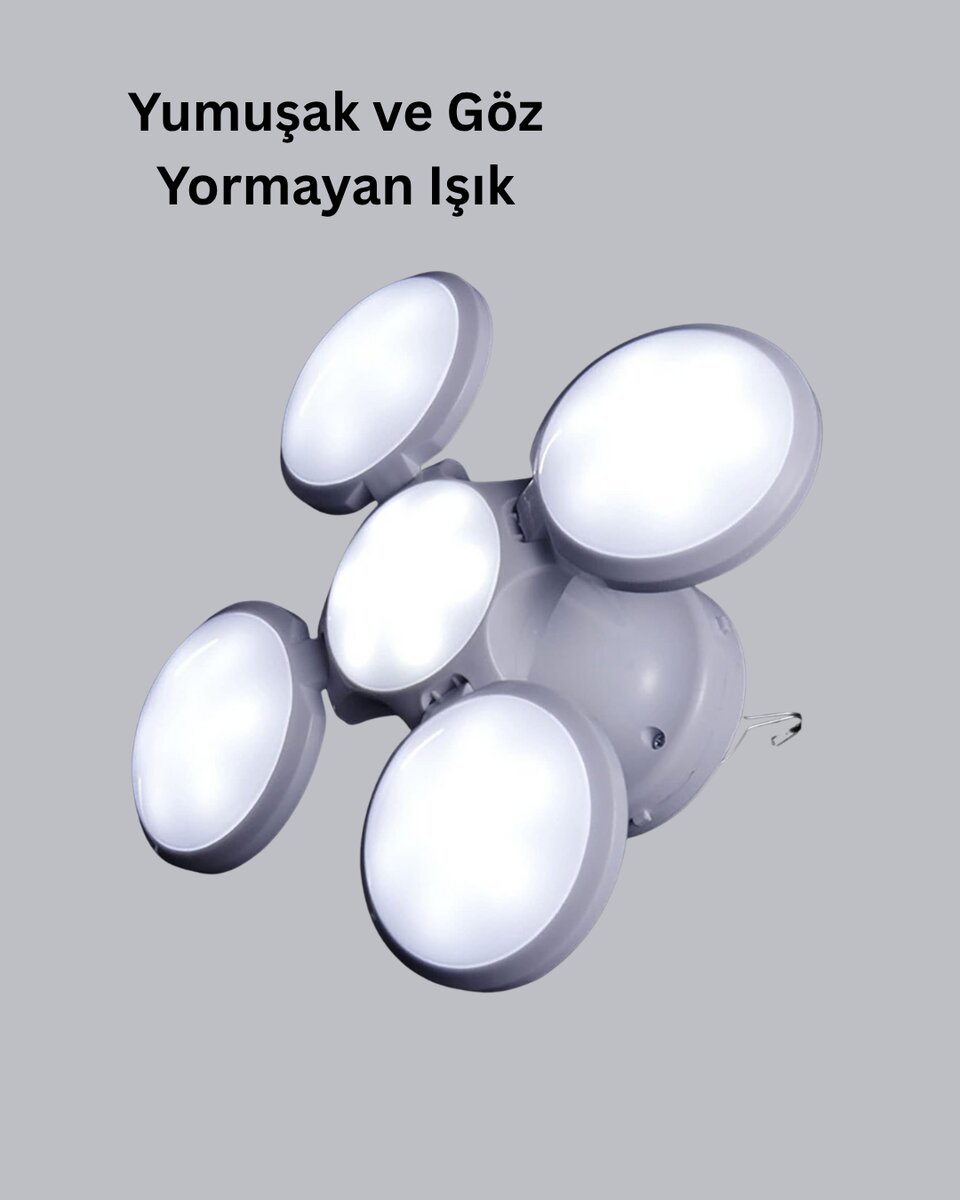 Solar Güneş Enerjili ve USB Şarjlı 5 Kanatlı LED Kamp Lambası 3 Solar Güneş Enerjili ve USB Şarjlı 5 Kanatlı LED Kamp Lambası - Görsel 3