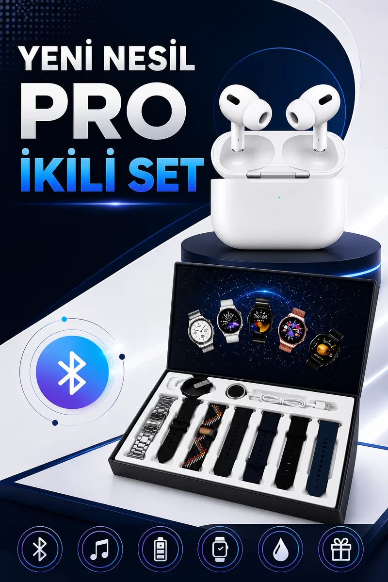 2025 Model Akıllı Saat ve Yeni Nesil Pro Bluetooth Kulaklık ANC Özelliği 1 2025 Model Akıllı Saat ve Yeni Nesil Pro Bluetooth Kulaklık ANC Özelliği