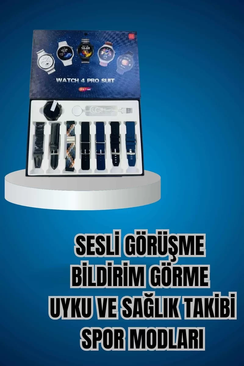 Ucuz Kaliteli Yeni Nesil 7 Kordonlu Akıllı Saat ve Kablosuz Bluetooth Kulaklık ANC Özelliği 4 Ucuz Kaliteli Yeni Nesil 7 Kordonlu Akıllı Saat ve Kablosuz Bluetooth Kulaklık ANC Özelliği - Görsel 4