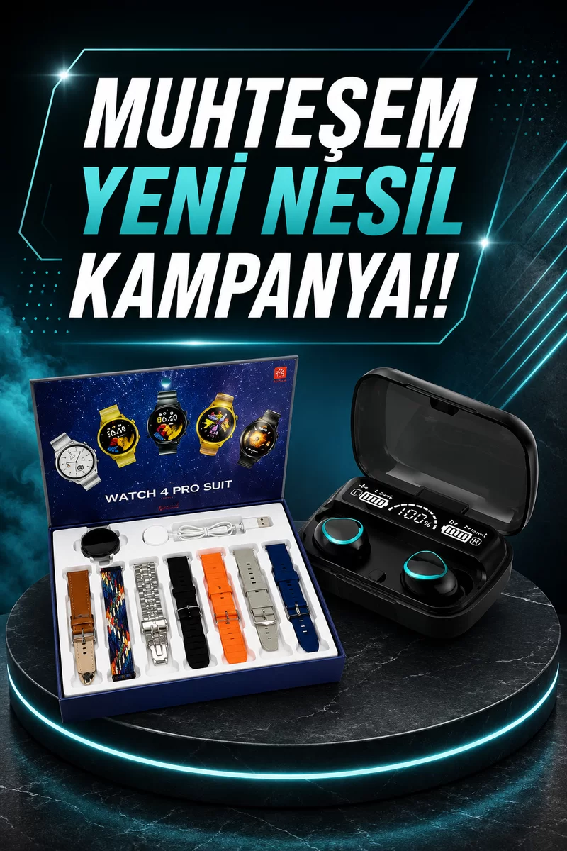 Ucuz Kaliteli Yeni Nesil 7 Kordonlu Akıllı Saat ve Kablosuz Bluetooth Kulaklık ANC Özelliği 1 Ucuz Kaliteli Yeni Nesil 7 Kordonlu Akıllı Saat ve Kablosuz Bluetooth Kulaklık ANC Özelliği