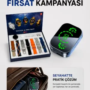 Dokunmatik Akıllı Saat Yeni Nesil Kulaklık Kampanyası Bluetooth Bağlantılı ANC Özelliği