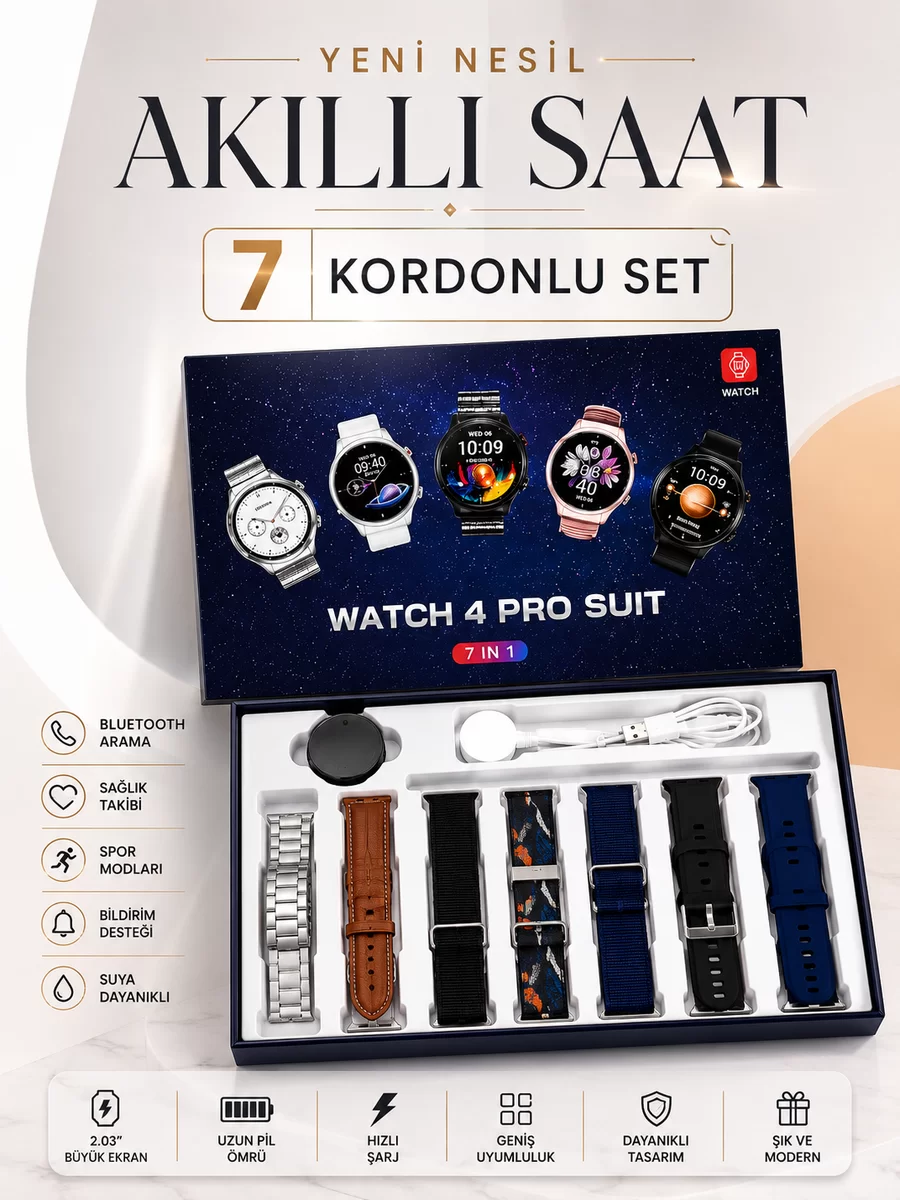 Yeni Model Akıllı Saat Bluetooth Bağlantılı NFC ve GPS Uyumlu 1 Yeni Model Akıllı Saat Bluetooth Bağlantılı NFC ve GPS Uyumlu