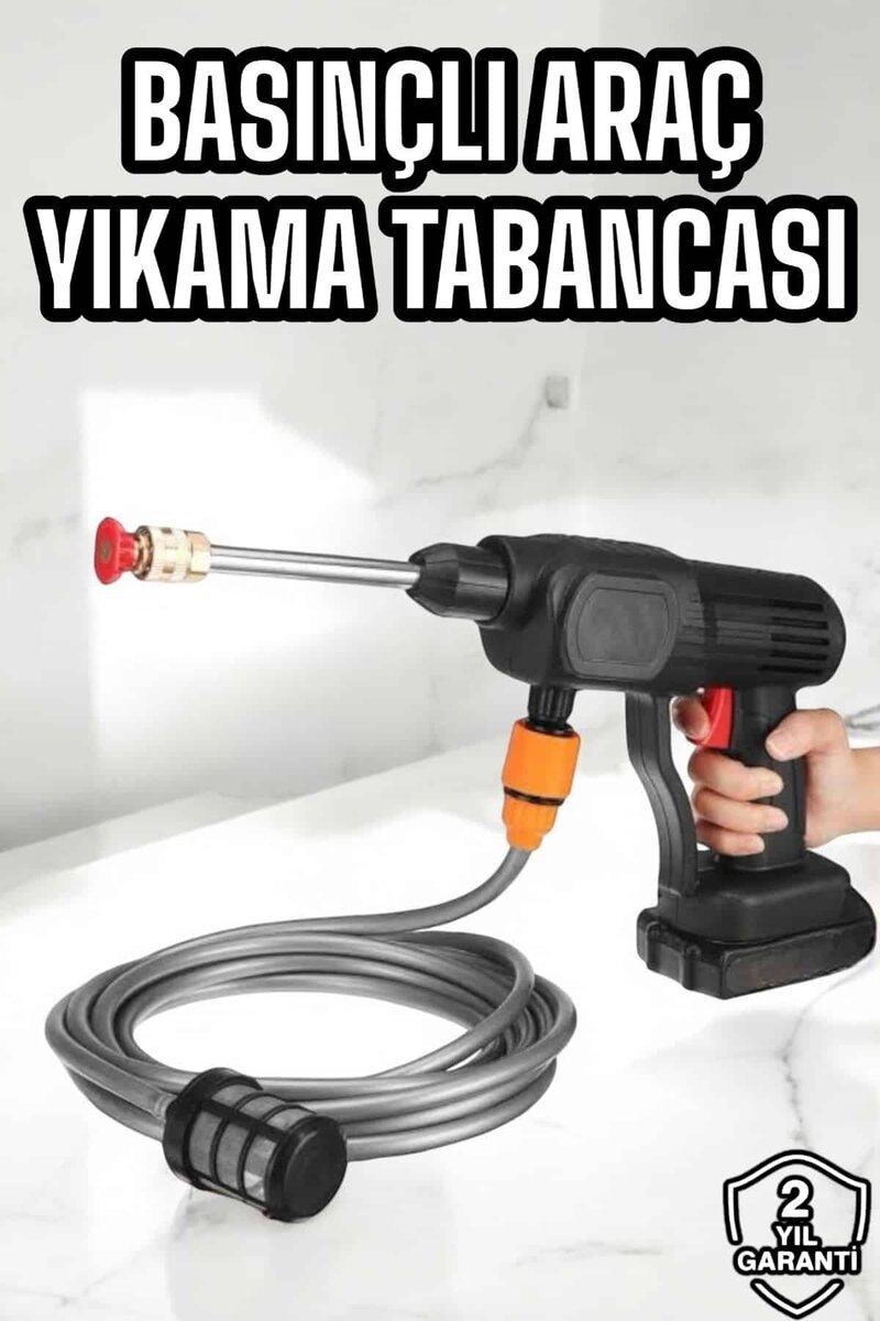 Yeni Nesil Araç Yıkama Şarjlı Tabancası Basınçlı Su Hazneli 1 Yeni Nesil Araç Yıkama Şarjlı Tabancası Basınçlı Su Hazneli