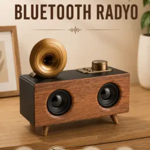 Haydiburaya 14 Nostaljik Radyo Bluetooth Bağlantılı Şarjlı Yüksek Ses Kaliteli