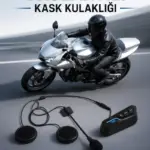 Kask Kulaklığı Motosiklet Intercom Interkom Dinleme Konuşma Özellikli Su Geçirmez