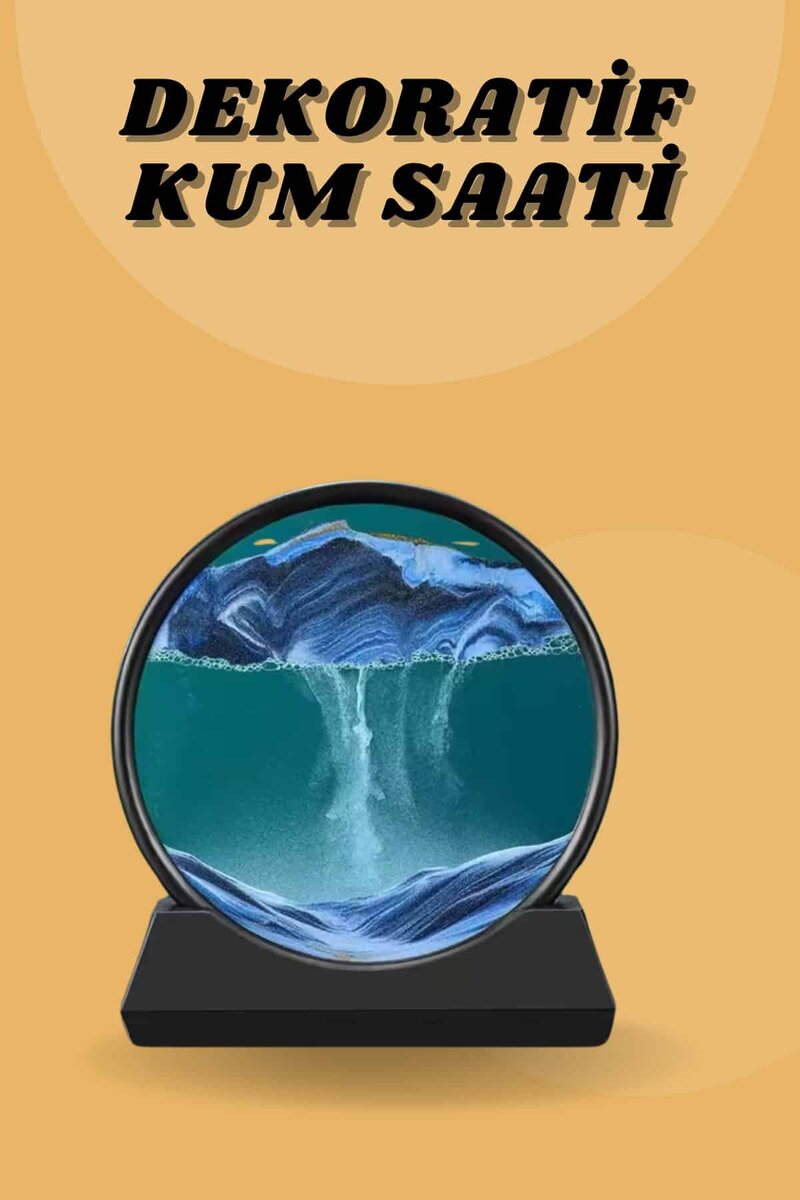 Kum Saati Yuvarlak Şık Kum Tablosu Dekoratif Kum Sulu Kum Saati 1 Kum Saati Yuvarlak Şık Kum Tablosu Dekoratif Kum Sulu Kum Saati